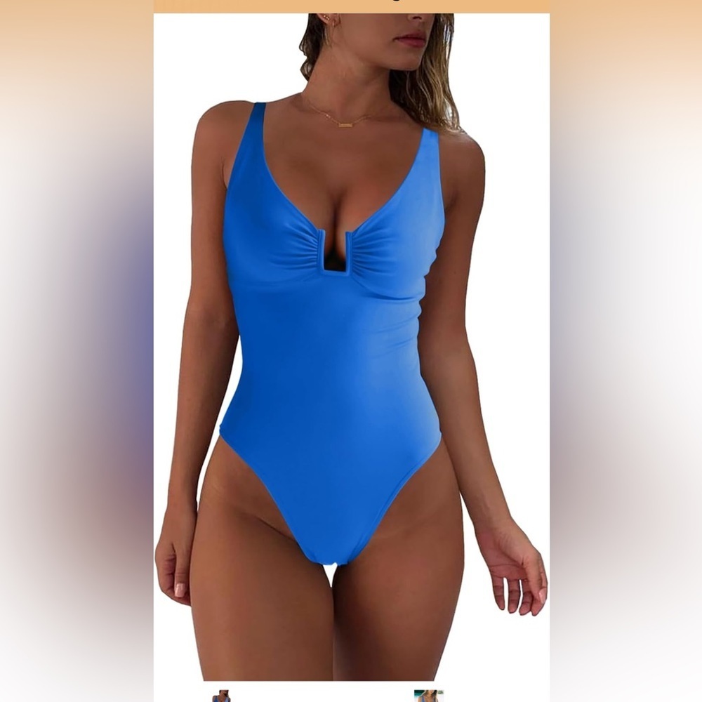 Fatty Tiger Scoop Neck Monokini
High Waisted Sexy Plunge V Neck Cut
Out XL/773-7